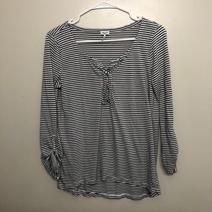 Splendid striped blouse black/ white medium